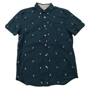 Ben Sherman All-Over Palm Tree Print Size L Button-Up Casual Shirt (Retail $90)